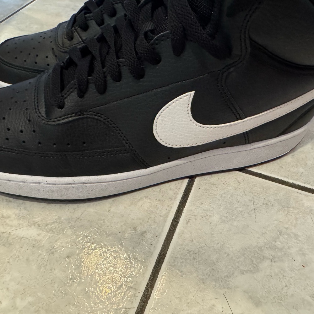 Nike Court Vision Mid Black with White Sole perfect condition size 11 - Picture 3 of 8